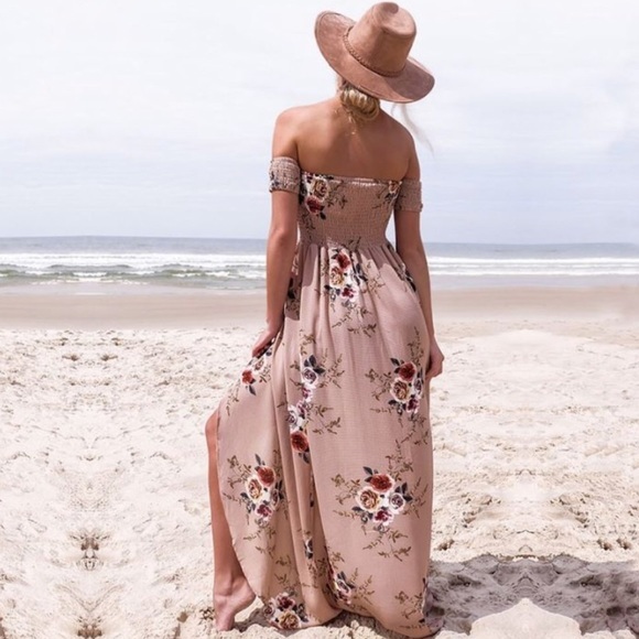 🆕 (X, 2XL) Off-the-Shoulder Summer Beach Dress - Picture 4 of 6